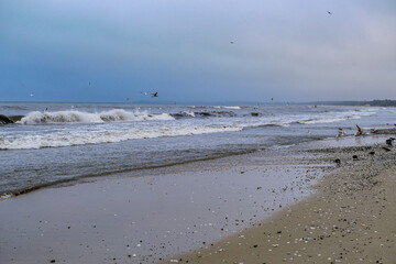 Autumn storm over the Baltic Sea