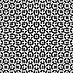 Black and white seamless pattern texture. Greyscale ornamental graphic design. Mosaic ornaments. Pattern template. Vector illustration. EPS10.