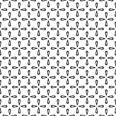 Black and white seamless pattern texture. Greyscale ornamental graphic design. Mosaic ornaments. Pattern template. Vector illustration. EPS10.