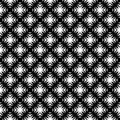 Black and white seamless pattern texture. Greyscale ornamental graphic design. Mosaic ornaments. Pattern template. Vector illustration. EPS10.