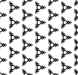 Black and white seamless pattern texture. Greyscale ornamental graphic design. Mosaic ornaments. Pattern template. Vector illustration. EPS10.