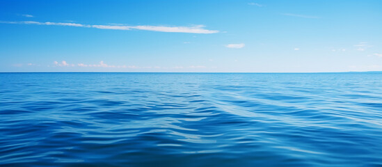 Fototapeta premium illustration of blue sky and sea. Created with Generative AI