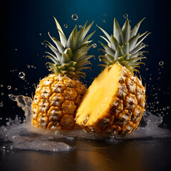 pineapple in water