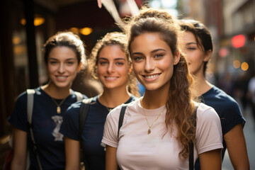 Obraz premium A youth-led organization advocating for democratic values and encouraging political engagement among young people. Generative Ai.