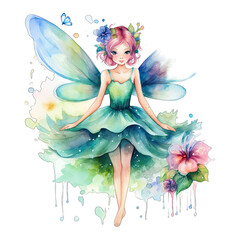 fairy, cute, character, girl, fantasy, children, magic, tale, wing, art, cartoon, illustration, 