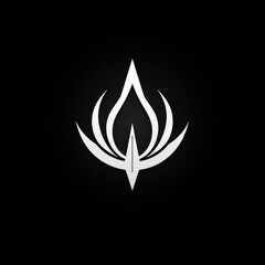 Abstract color company logo on a dark background. Corporate logo design