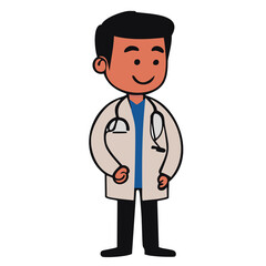 Fototapeta premium funny cartoon doctor