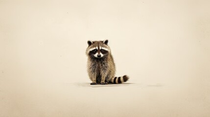  a raccoon sitting on the ground with its eyes closed.  generative ai