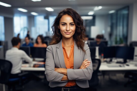 Female IT tech firm manager woman portrait in office