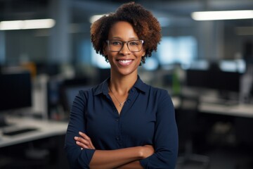 Female IT tech firm manager woman portrait in office