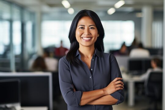 Female IT tech firm manager woman portrait in office