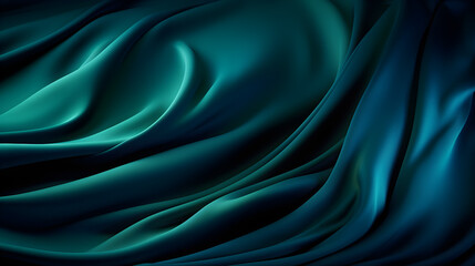 Obraz premium Matte Petrol Gradient Abstract Background, Dark, Toned Fabric Surface