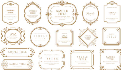 Borders and frames. Vintage vector Set. Floral elements for design of monograms, invitations, frames, menus, labels and websites.