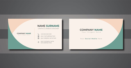 Vector business card template design for company marketing and advertising 2023 and 2024.