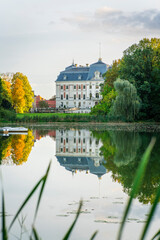 Fototapeta na wymiar Castle in Pszczyna in autumn mood