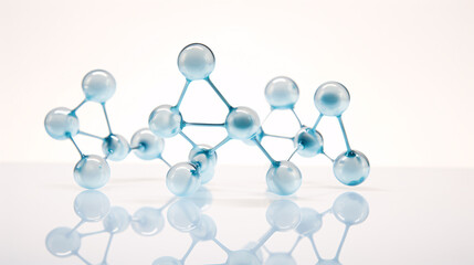 Molecule or atom, science cosmetic technology background. skin care cosmetics concept.