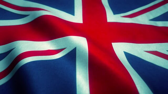 United Kingdom flag waving in a loop mode. Perfect footage for any background or led-wall. Apple ProRes 4444, 16-bit. 