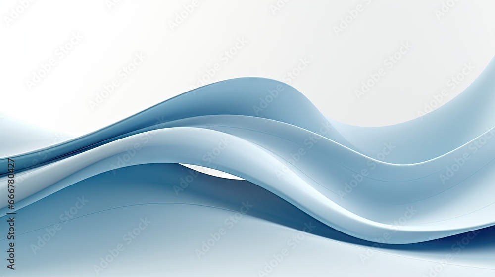 Poster an abstract blue background with wavy lines and waves on it. generative ai
