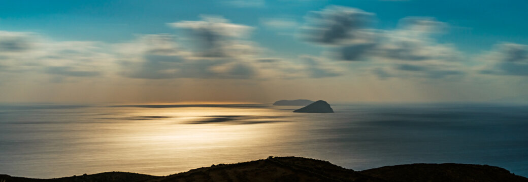 sunset over the sea