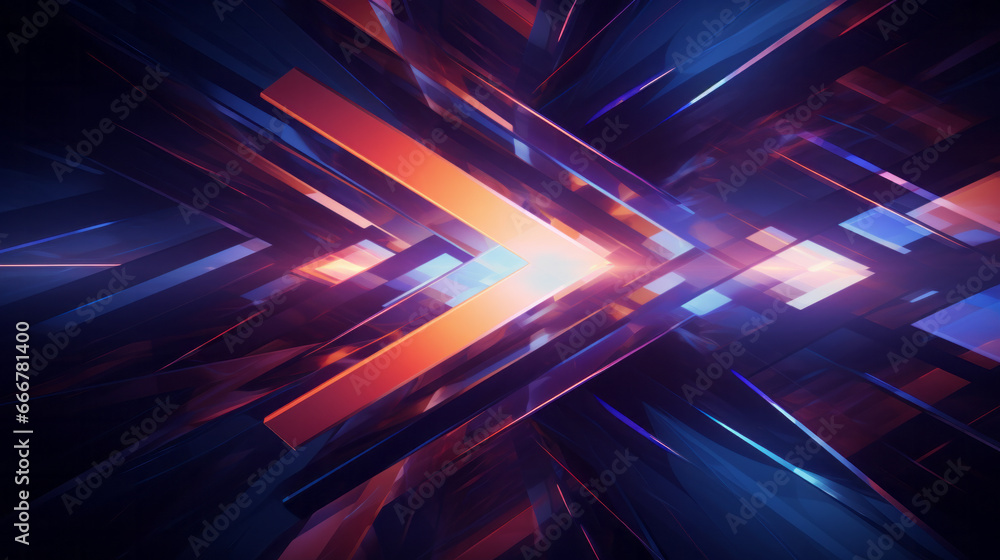 Poster A vibrant and dynamic abstract backdrop with intersecting lines and geometric forms