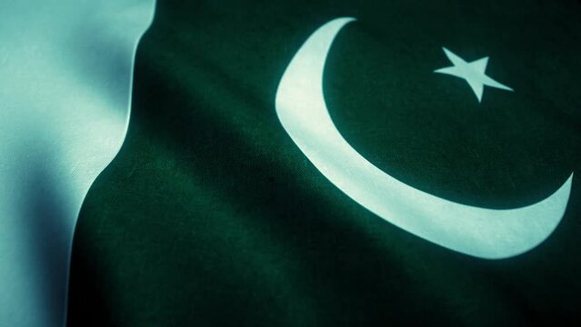 Flag of Pakistan waving in a loop mode. Perfect footage for any background or led-wall. Apple ProRes 4444, 16-bit. 