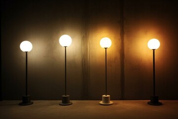 stand lights with varying brightness. Generative AI