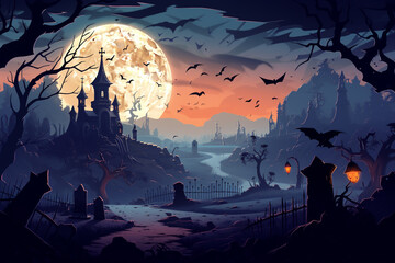 Halloween Background Generative AI