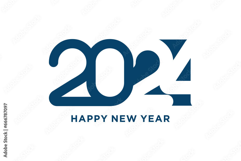 Poster 2024 design element icon vector with modern creative concept