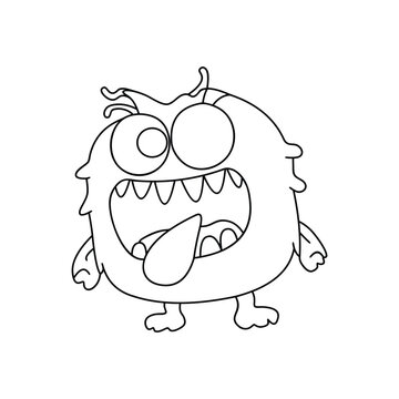recommend clip art: Monster funny character hand draw cartoon style