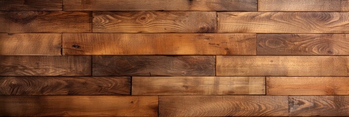 A detailed perspective of the wooden plank flooring, showcasing its natural designs and cozy hues