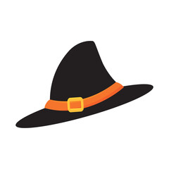 Isolated colored halloween witch hat icon Vector