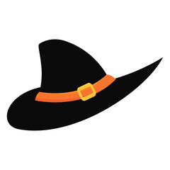 Isolated colored halloween witch hat icon Vector