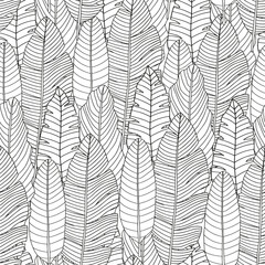 Flowers and leaves. Coloring page for children and adults.
