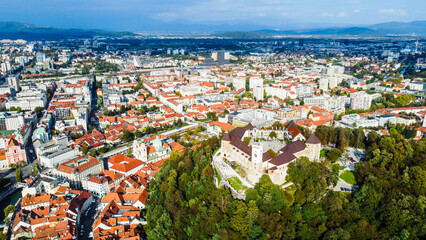 Ljubljana, old city, river, Slovenia