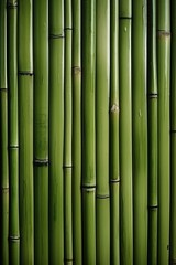 The textured backdrop of vibrant green bamboo