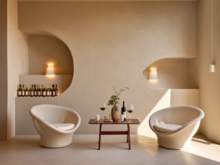 Fototapeta na wymiar light modern itialian living room. 