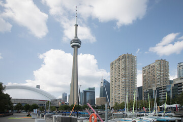 Beautiful view of Toronto Central Waterfront in Downtown Toronto in Toronto, Canada