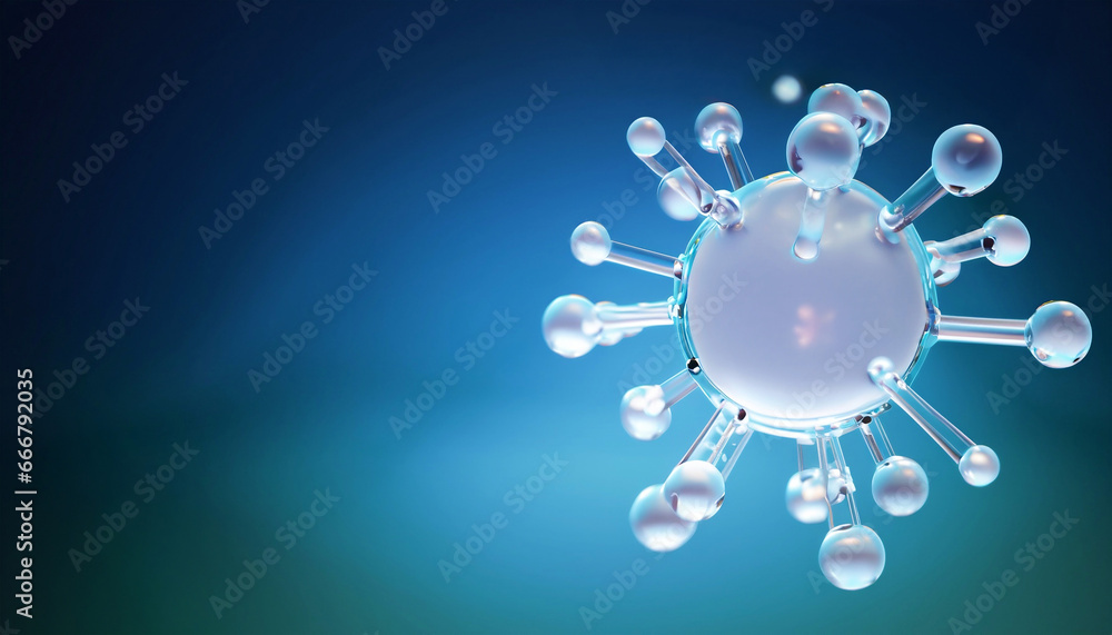Poster science background with molecula and atom model. abstract molecular structure.