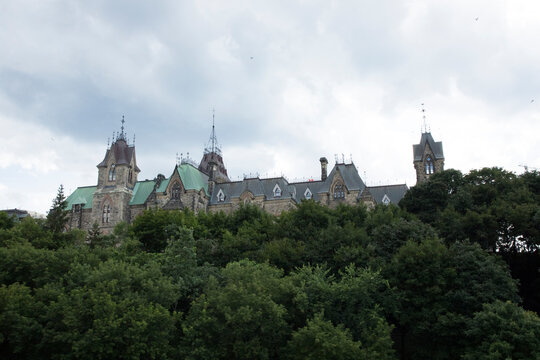 Beautiful view of Parliament Hill in Downtown Ottawa in Ottawa Canada