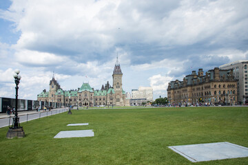 Beautiful view of Parliament Hill in Downtown Ottawa in Ottawa Canada