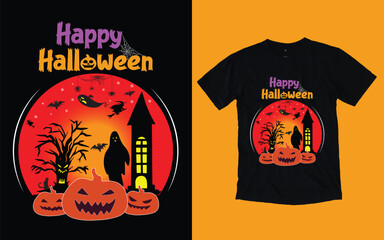 Happy Halloween T shirt, Halloween T shirt Design