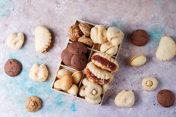 Fototapeta premium Homemade fresh delicious various cookies.