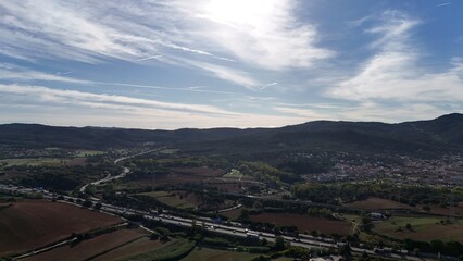 Naklejka premium Paisaje de cielo con nubes 