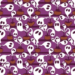 Halloween seamless witch poison bottle pattern for wrapping paper and fabrics and linens and kids clothes print