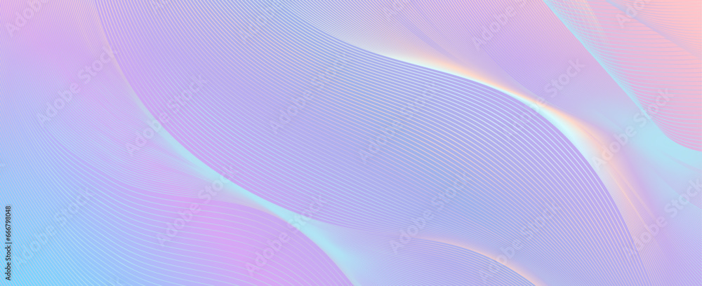 Poster modern abstract pastel iridescent holographic foil background. premium horizontal vector design temp