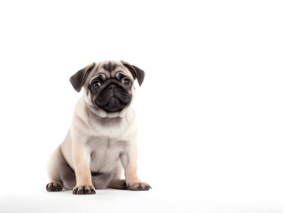 Obraz premium A dog sitting on a white background