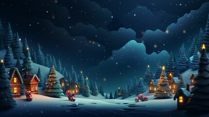 Develop a visually appealing scene with Christmas decorations and space for text.