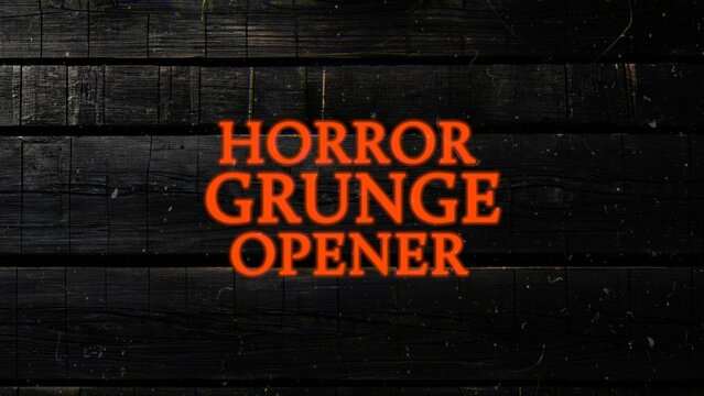 Grunge Horror Spooky Intro Opener
