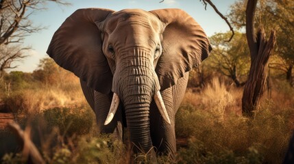 Fototapeta na wymiar Animal photography. Elephants in the wild