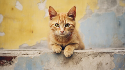 A curious feline perched on a windowsill, capturing the attention of the camera